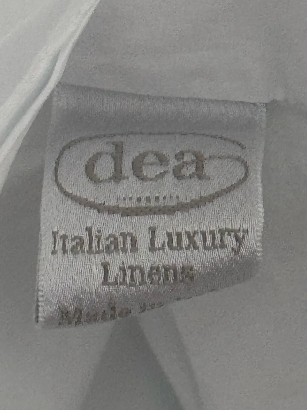 Dea Italian Luxury Linens Sinfonia Toscana Percale Duvet White Queen